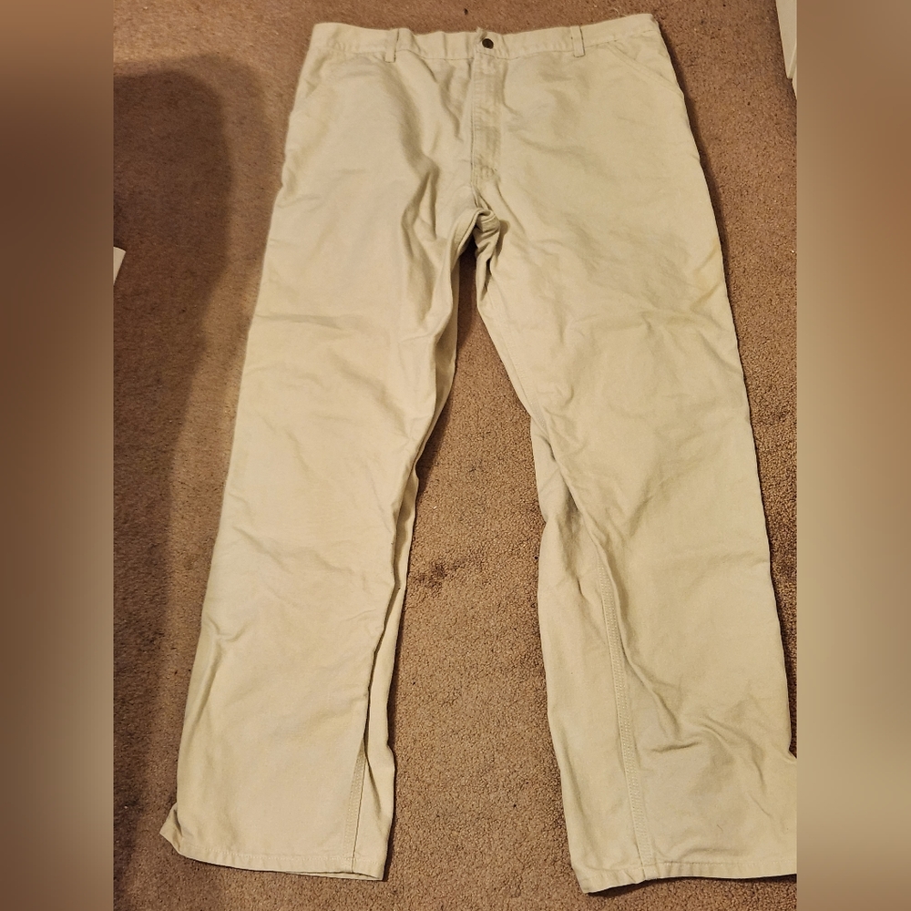 Carhartt men 42x34 carpenter beige pants